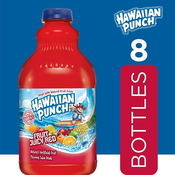 8 PACKS : Hawaiian Punch Hawaiian Punch Red, 64-Ounce