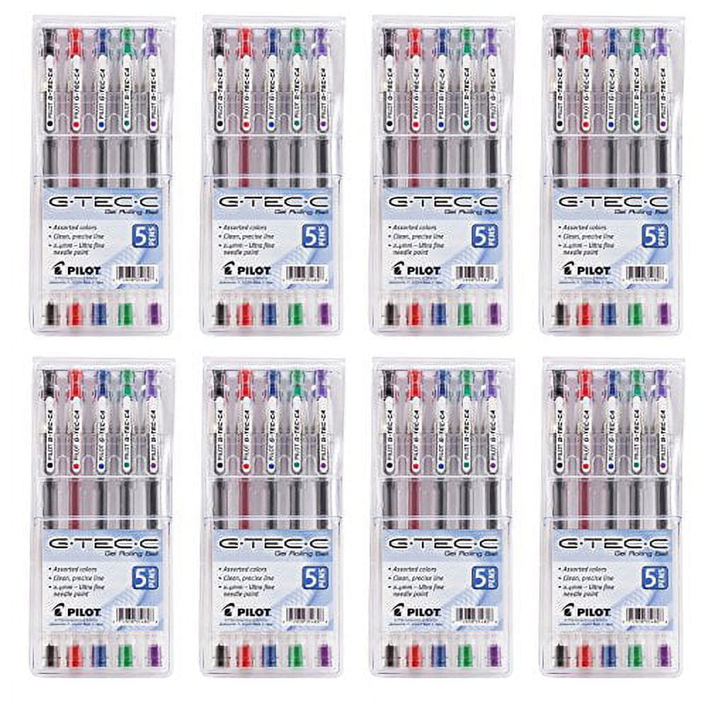 8 PACKS: Pilot G-Tec-C Gel Rolling Ball Pen Ultra Fine Point, 5-Pen Set(35480)
