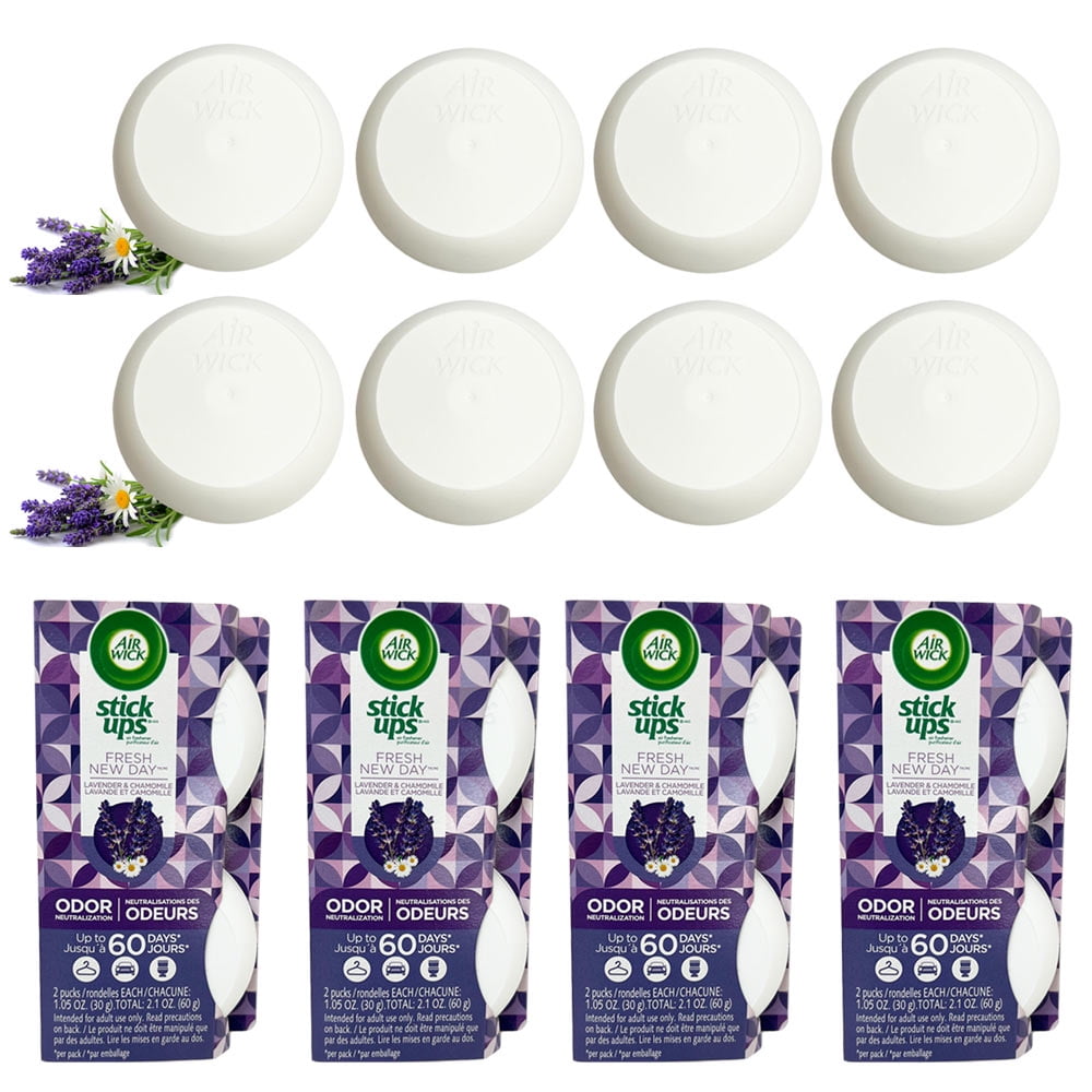 8 PC Air Wick Stick Ups Nursery Air Freshener Lavender Chamomile Odor