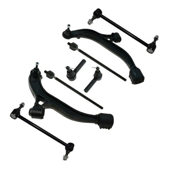 8 PC Lower Passenger Driver Control Arm + Tie Rod Ends & Sway Bar Links FRONT SUSPENSION KIT Fits select: 2001-2007 DODGE GRAND CARAVAN, 2001-2007 CHRYSLER TOWN & COUNTRY