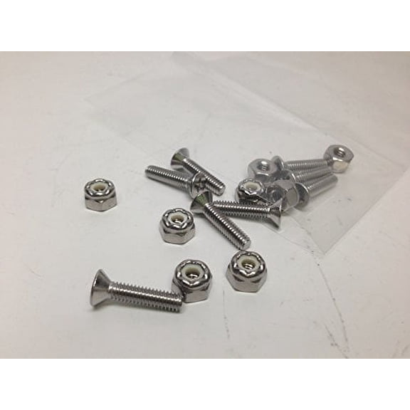 8 PC SET STAINLESS STEEL NUTS SCREWS FOR KAYAKS CANOES PAD EYES