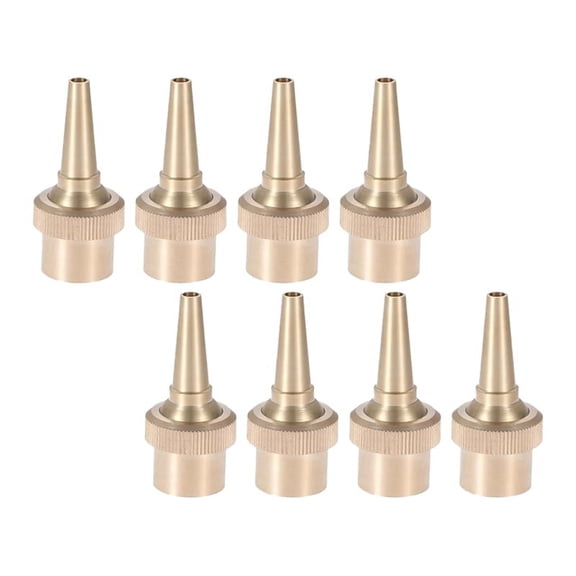 8 PCS 1/2 Inch Brass DN15 Fountain Nozzle Water Fountain Spraying Adjustable Direction Jet Fountain Heads,8 * Fountain Nozzle,Gold