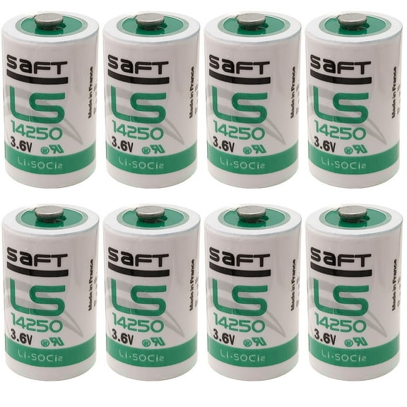 8 PCS 1/2AA LS14250 Battery 3.6V Lithium Battery for SAFT Water Meter Electricity Meter Gas
