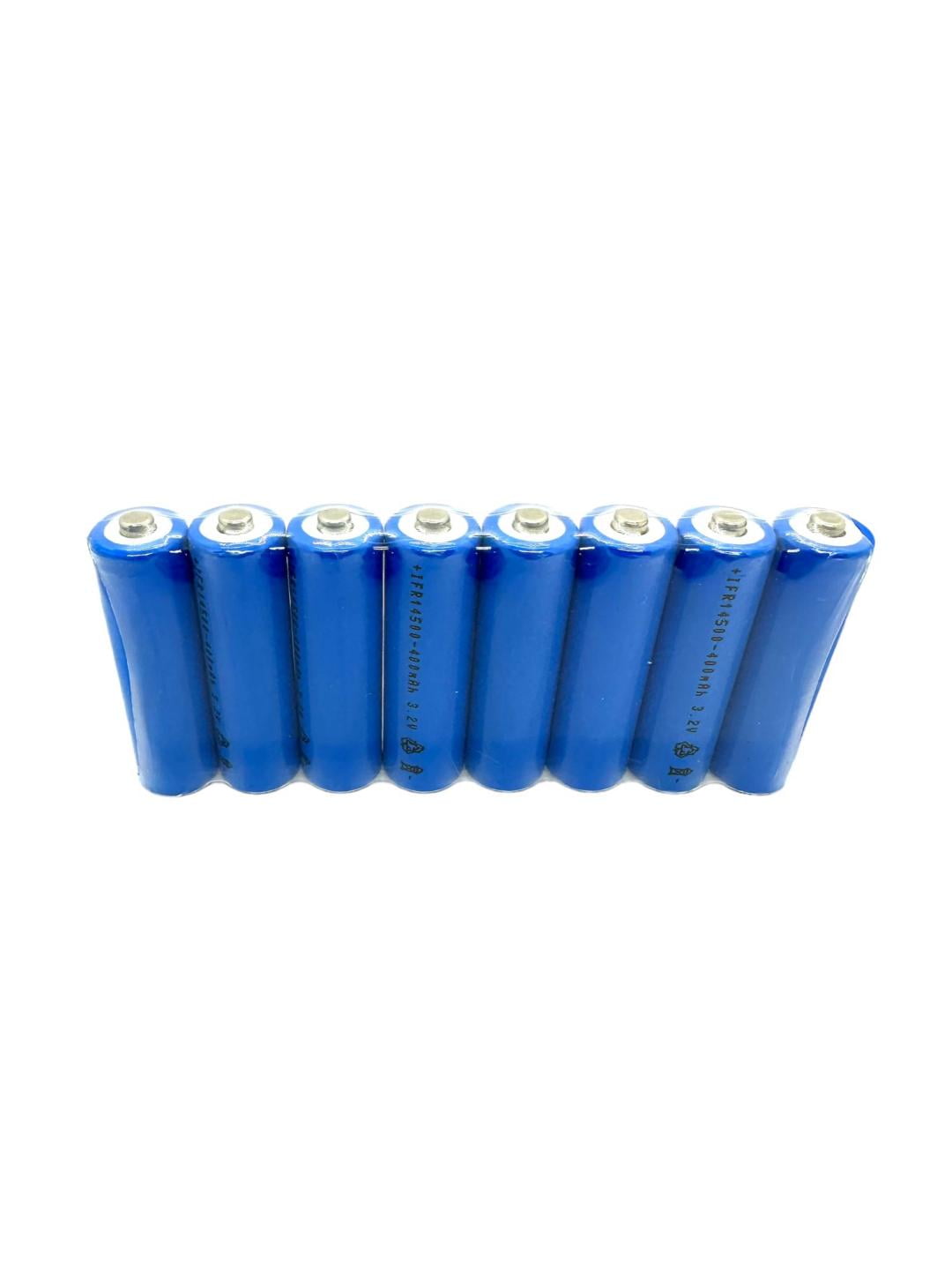 8PCS 14500 LiFePO4 AA 3.2V 400mAh Rechargeable Batteries Solar Lights