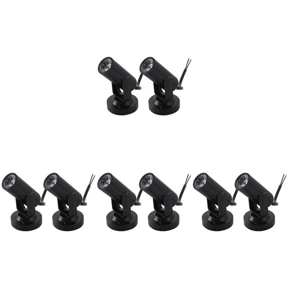 8 PCS 1W LED Stage Light Beam Spotlight for Wedding Bar Theater DJ Disco Club Party Dance (Black)