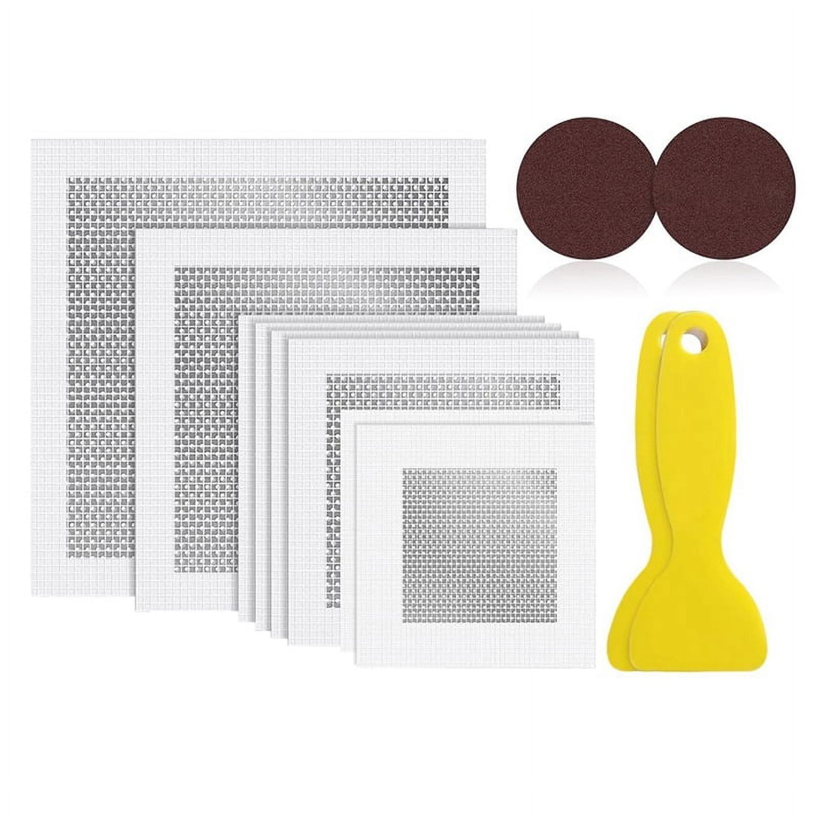 8 PCS 2/4/6/8 Inch Aluminum Fiber Mesh Spackle Drywall Reapair Patch ...