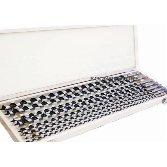 8 PCS 24" Drill Set, Long Drill Bits Wood Auger Drill Bit - Long Hex Shank, Drill Bit Wood for Deep Drilling, Carpentry, and Woodworking - Compatible with Most Power Drills