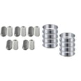 thumbnail image 1 of 8 PCS 4.1 Inch Muffin Tart Rings Double Tart Ring with 10 PCS Cake Mould Tin Long Shape Bread Hotdog Baking Mold, 1 of 10