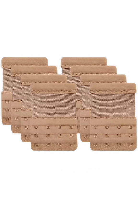 8 PCS 4 Hook Bra Extenders,Stretchy Soft and Comfortable Bra Strap Extender