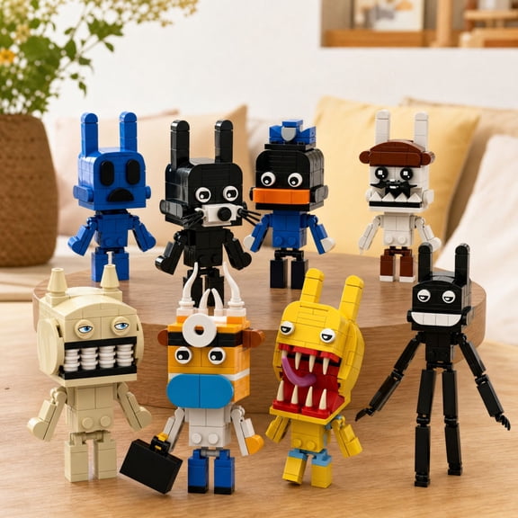 8 PCS Animal Hospital Building Blocks for All Ages, Animal Hospital Toys Blocks Collectible Display Figure for Fans Gifts, Toys Bricks Set Model, Funny Gifts for Birthday Halloween