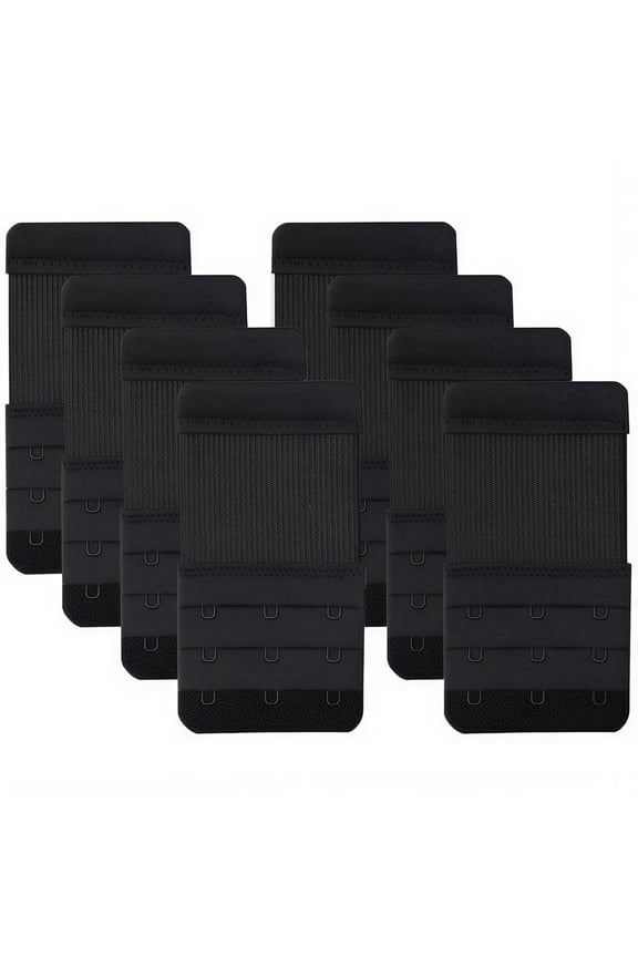 8PCS 3 Hooks Elastic Bra Extenders, Soft Breathable Bra Strap Extensions for Women