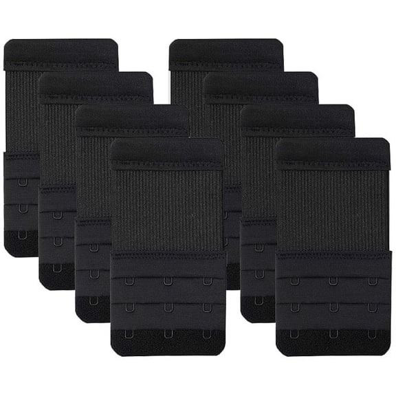 8 PCS Bra Extender 3 Hook,Stretchy Soft and Comfortable Bra Strap Extender