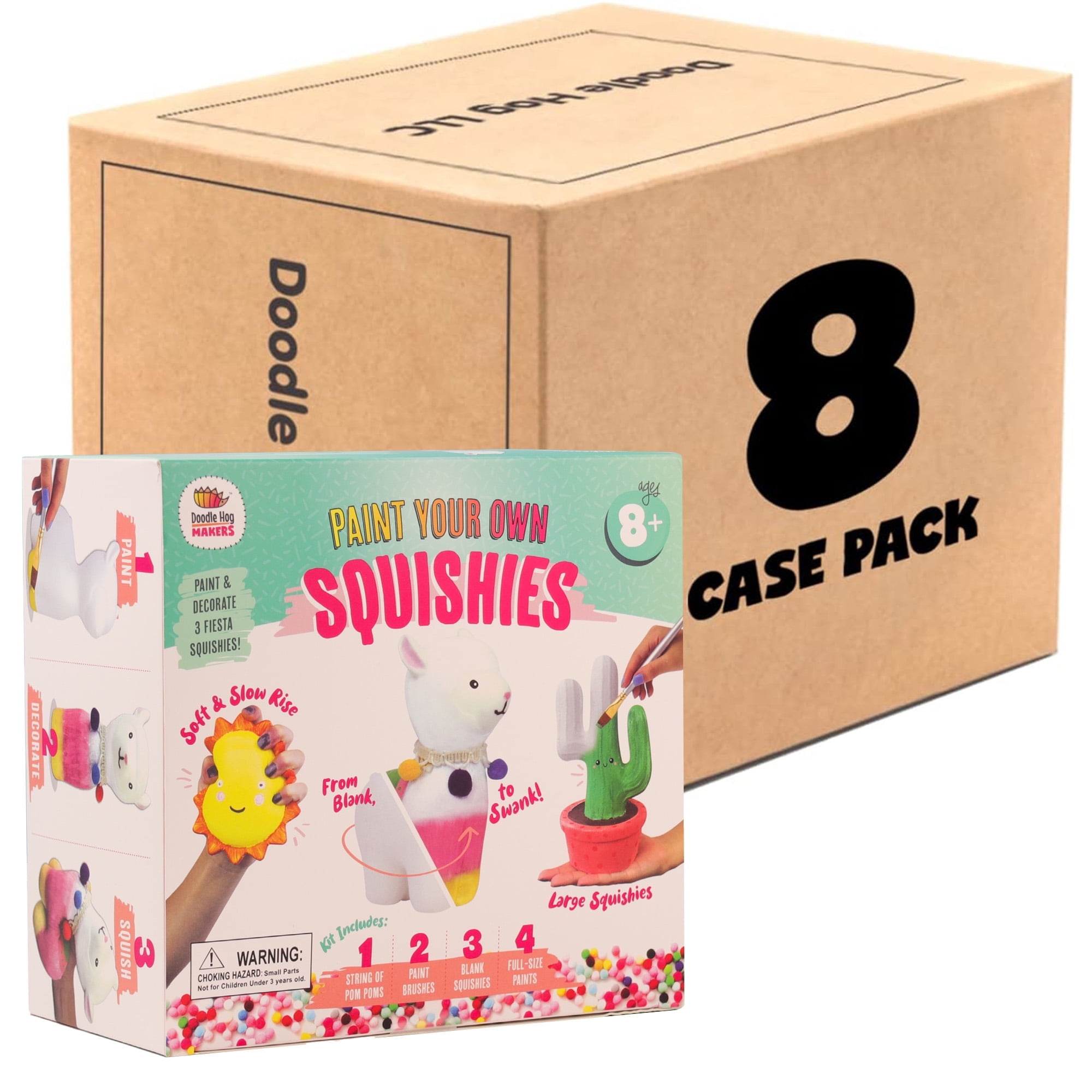 8 PCS CASE of Alpaca Squishies Paint Kit