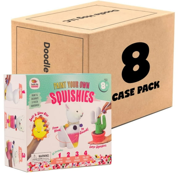 8 PCS CASE of Alpaca Squishies Paint Kit
