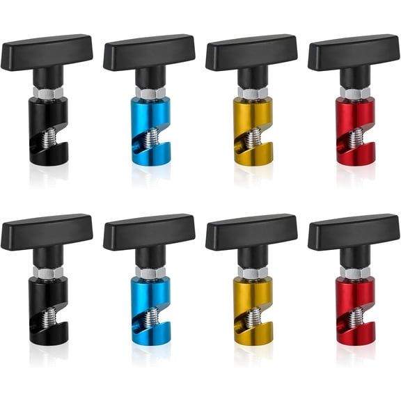 8 PCS Car Hood Prop Struts Clamp, Hood Strut Clamp Car Hood Holder Lift Support Retaining Clip Rod Retaining Holder Tool (Yellow, Blue, Red and Black)