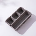 thumbnail image 1 of 8 PCS Clear Plastic Drawer Organizers Set, 5-Size Versatile Bathroom and Vanity Drawer Organizer Trays, Storage Bins for Makeup, Bedroom, Kitchen Gadgets Utensils and Office (Gray), 1 of 6