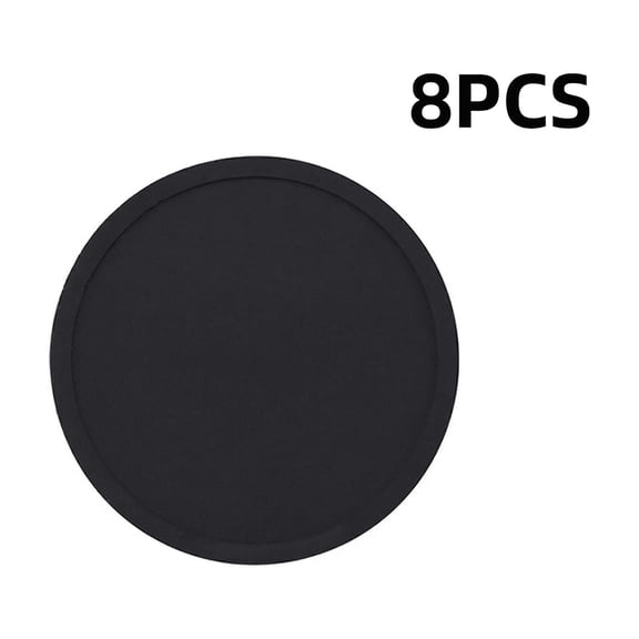 Round Silicone Coaster, Suitable for Coffee Cups, Glass Cups, Tea Cups, Insulated Mugs, etc., Black