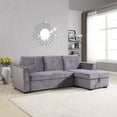 thumbnail image 1 of 8 PCS Corduroy Flexible Combination Sectional Sofa Dark Grey, 1 of 10