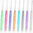 thumbnail image 1 of 8 PCS Crystal Crochet Hooks Set, Colorful Anti-Slip Transparent Plastic Crochet Hook Set(2.5-6mm), Ergonomic Crochet Hooks for Arthritic Hands, Crochet Needles for Beginners & DIY Craft, 1 of 3