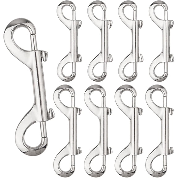 8 PCS Double Ended Bolt Snaps Hook Trigger Chain Metal Clips Key Holder for Linking Key Chain Dog Leash Collar Pet Sling Feed Buckets Zinc Alloy