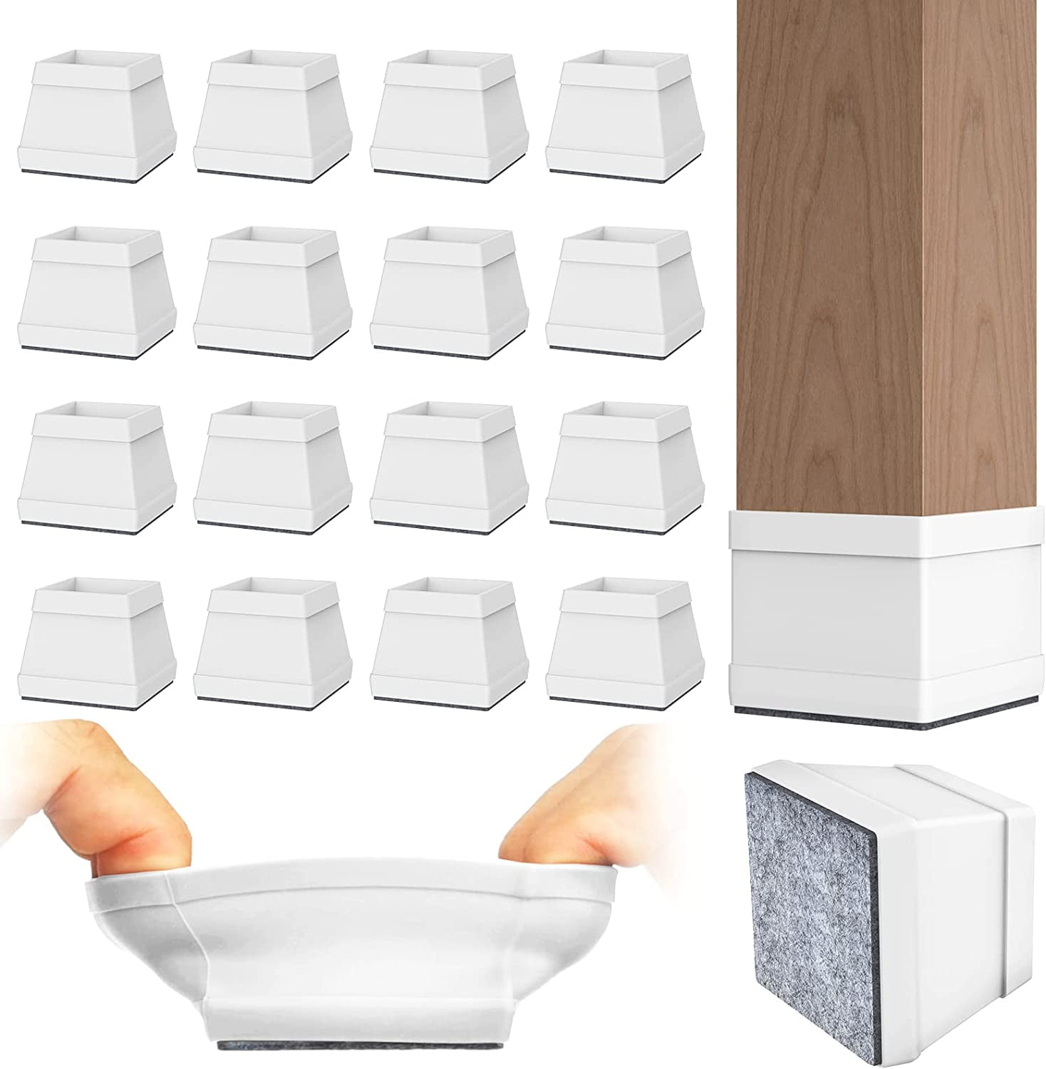 8 PCS Extra Large Chair Leg Sliders for Carpet, Chair Glides for Carpet, Teflon Furniture Pads