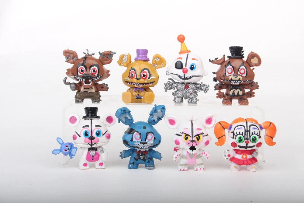 8 PCS FNAF Anime Action Figures Doll, FNAF Action Figure Collection Statue Model Toy Gifts, 2.5" FNAF Anime Action Figures Desktop Decoration Collectibles Gifts for Kids and Fans