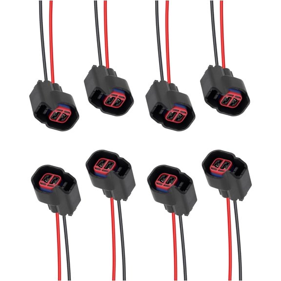 8 PCS Fuel Injector Connector Pigtail,Fuel Injectors Set of 8 Replace OEM# 5013995AA,5161919AA,Car Accessories Fuel Injector Wiring Harness Compatible with Dodge,Ford,Chevrolet