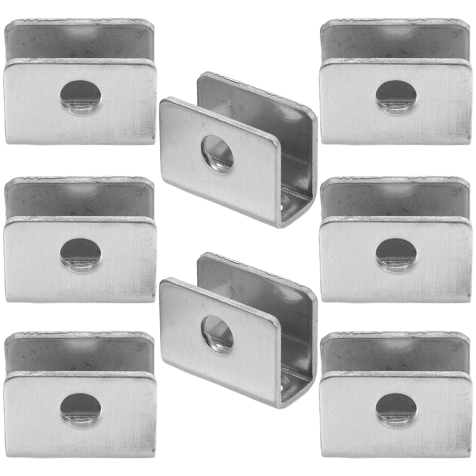8 PCS Glass Clip Bracket Shelf Mirror Hangers Heavy Duty Metal Shelves Nails Bookshelf