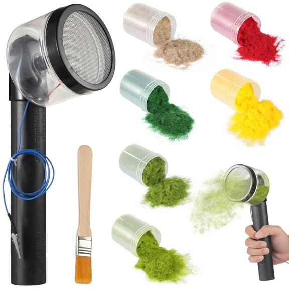 8PCS Grass Applicator Flocking Kit, Sand Table Model Materials Set