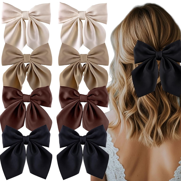 8 PCS Hair Bows for Women, Short Tail Bow Hair Clips, Small  display picture 1