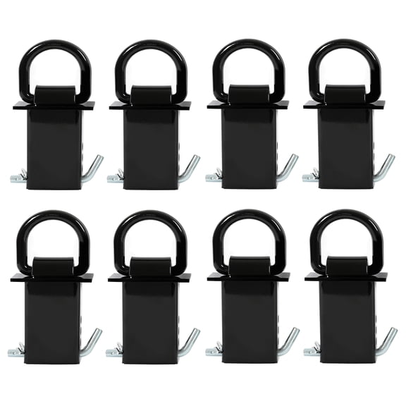 8 PCS Heavy Duty Adjustable Trailer Stake Pocket D Ring Standard 2x4