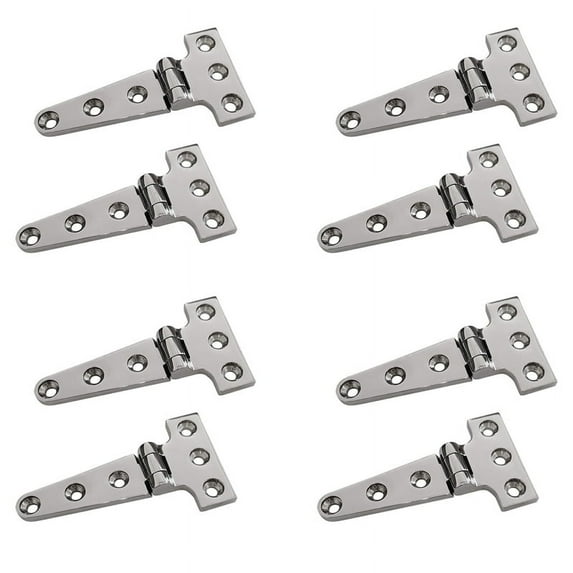 8 PCS Heavy Duty T Hinge 316 Stainless Steel Marine Grade Casting Hinge Door Hatch Hinge Boat