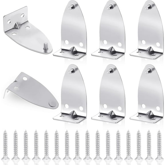 8 PCS Hold Down Brackets, Metal Blinds Brackets Blind Holder Replacements Horizontal Blind Brackets with Screws for Horizontal Blinds Shades Window Shades Doors Home Accessories