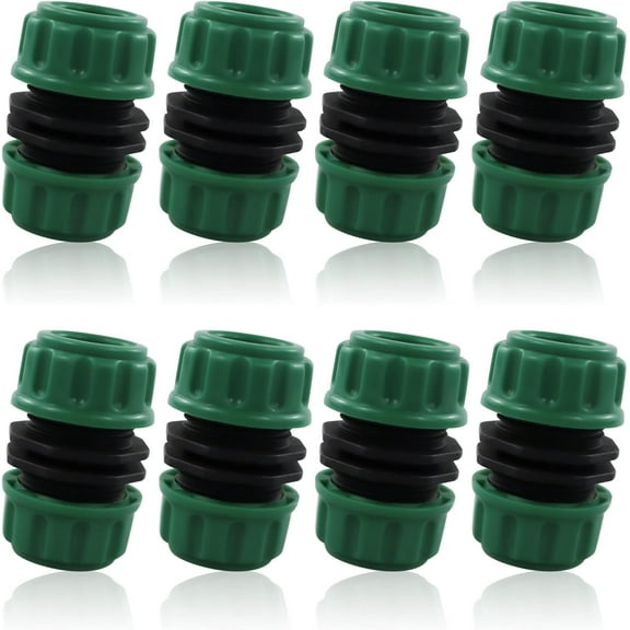 8 PCS Hose Pipe Quick Connector, 1/2 Inch Hose Repair Connector Extender Plastic Hose End Connector For Garden(Green)