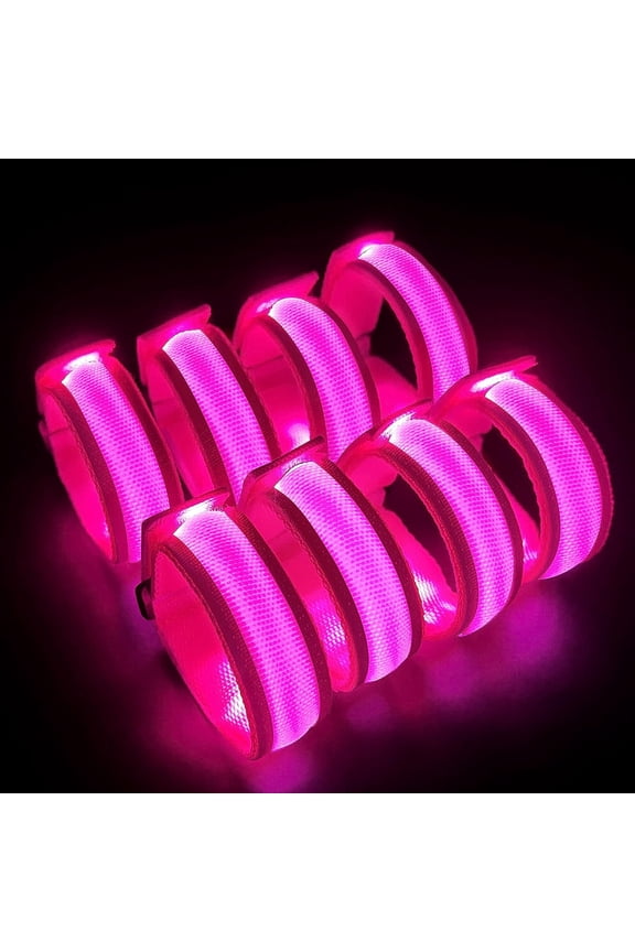 8 PCS LED Glow Bracelets, Christmas Light Up Bracelets Set - Glow in The Dark Party Bracelets Favors Supplies for Christmas, Concerts, Festivals, Game Prizes, Sports, Rave Accessories.