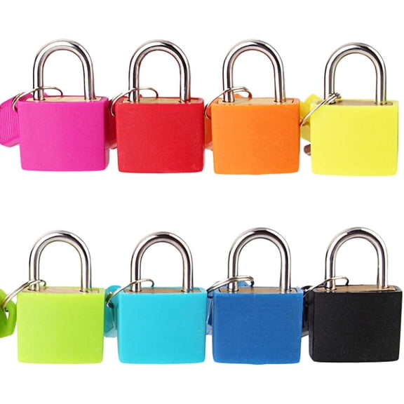 8 PCS Luggage Locks Suitcase Locks with Keys Small Suitcase Padlocks Mini Keyed Padlocks Coloured Travel Lock for Luggage Lock Backpack Gym Locker Laptop Bag School Outdoor Travel (8 Pieces)