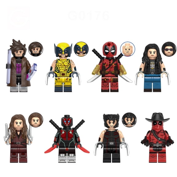 8 PCS Minifigures Set Super Movies Building Blocks, Creative Puzzle Toys for Children Christmas Gift Birthday Present