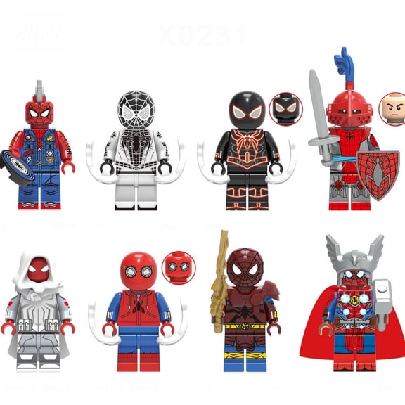 8 PCS Minifigures Set Super Movies Building Blocks, Creative Puzzle Toys for Children Christmas Gift Birthday Present