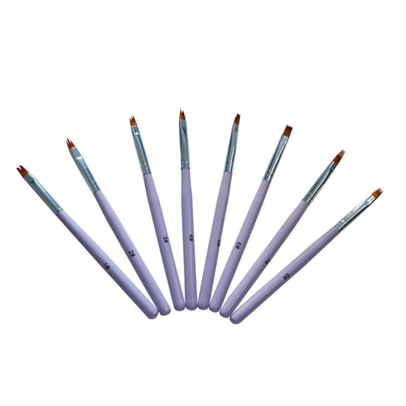 8 PCS Nail Art Flower Brush Petal Pattern Pen Serrated Pens