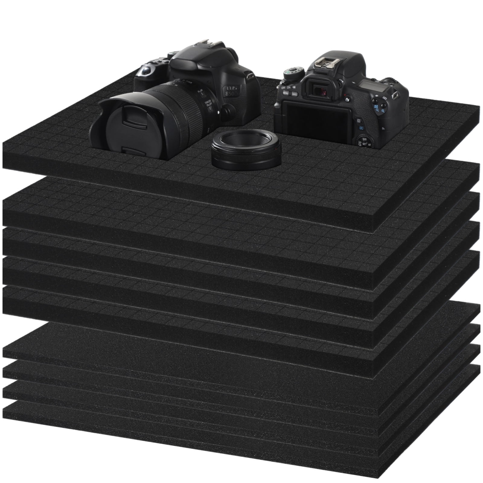 Modular Cube Inserts 8 PCS Pick and Pluck Foam Inserts, Pre-Cut Cube Foam Sheets with Bases ...