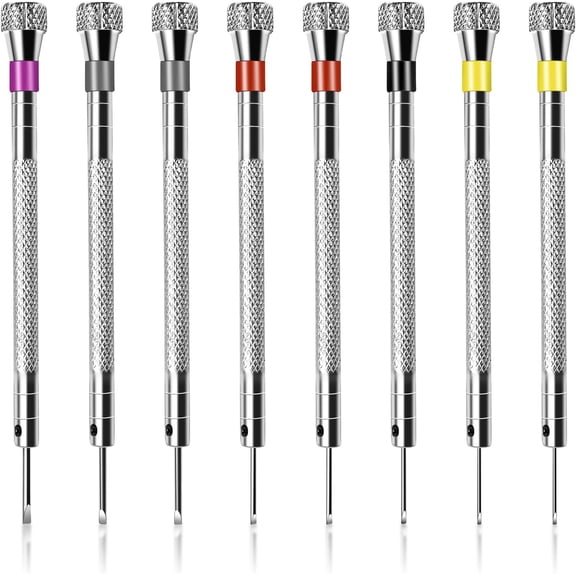 8 PCS Precision Jewelers Screwdriver Set, 0.8-1.6mm, Professional Watch Screwdriver Set, for Watch Eyeglasses Jewelry Wor