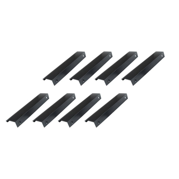 Concealed Finger Pull Handle for Cabinets Made of Aluminum Alloy Black Color