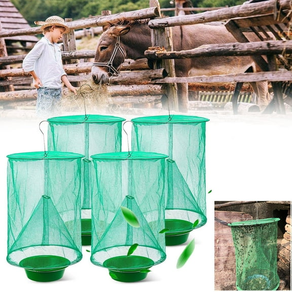 8 PCS Ranch Fly Trap,Outdoor Fly Trap Killer Bug Cage Net Perfect For Horses,Outdoor