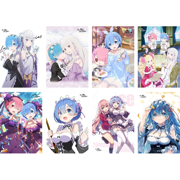 8 PCS Re:Zero Posters Anime Wall Collage Kit Manga Decor Live Room Bedroom Wall Art Print 11.5x16.5 Inch
