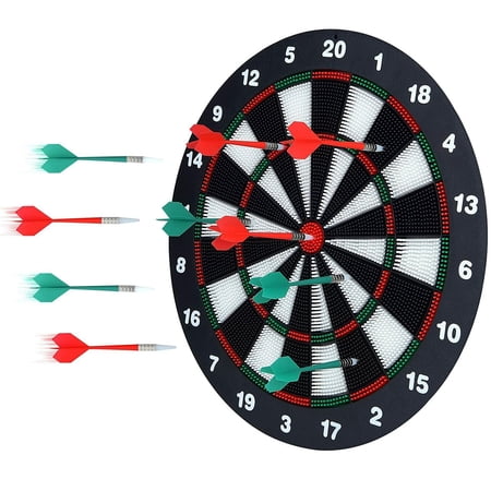 8 PCS Safe Plastic Dart Board Soft Tips 16.4'' Kids Indoor Game Toy Gift Set