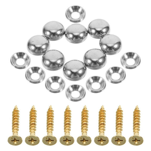 8 PCS Screw Caps for Light Fixtures Gadget Accessories Cymbals Children's Room Knob Silver