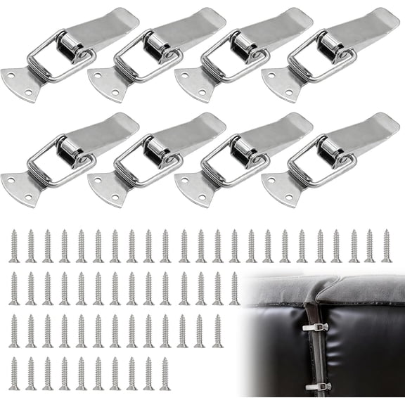 8 PCS Sectional Sofa Connector Bracket with Screws Couch Clamps for Sectionals Modular Clamps Sofa Clips Sectional Couch Connector to Hold in Place, Furniture Connectors (5 Inch)