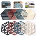 thumbnail image 1 of 8 PCS Silicone Trivet Mats and Hot Pads, Hexagon Shape, Heat Resistant, for Countertops, Tables, Pot Holder, Durable, Easy to Clean,8, 1 of 7