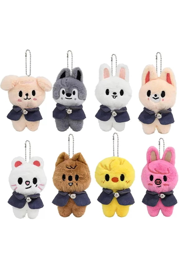 8 PCS Skzoo Keychains 4.7 Inches Straykids Plush Keychains SKZ Set Key Pendant, Plush Toy | Soft And Cute Doll Toys Keychain Cute Animal Pendant Doll