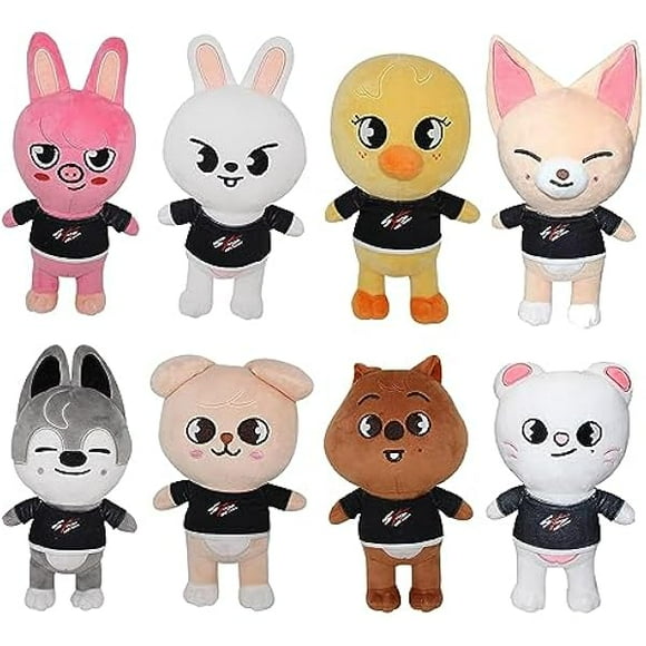 8 PCS Skzoo Plushies Stray Kids Plush Toys Set 8 Inches Cute Stuffed Animals Toy Stray Kids Ideas for Fans Boys and Girls